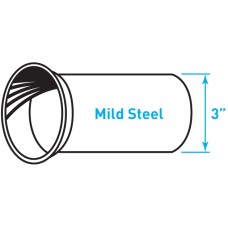 Truck Exhaust 20º Plain Lipped Flange, Mild Steel - 3" Diameter